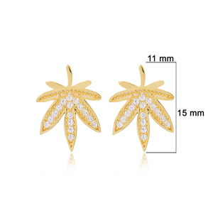 Boucles d'oreilles minimalistes en forme de feuille, pendentifs épais, breloque, Design minimaliste, vente en gros, bijoux en argent Sterling 925 - Product Image 6