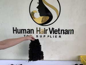 Extensiones de cabello humano brasileño 100% de alta calidad, cabello de trama de Color Natural ondulado profundo, venta al por mayor - Product Image 5