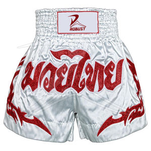 กางเกงมวยไทย MMA คุณภาพสูงสำหรับผู้ชาย ผลิตจากผ้าสแปนเด็กซ์/โพลีเอสเตอร์ ระบายอากาศได้ดี รับผลิตตามสีและโลโก้ที่ต้องการ - Product Image 1