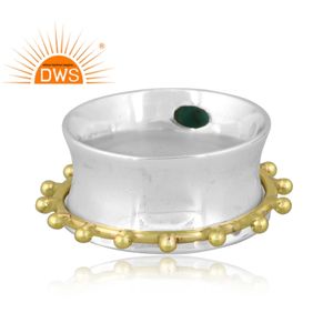 Anillo de banda de piedras preciosas turquesas de Arizona Natural de Plata de Ley 925, joyería para mujer, regalo para ella - Product Image 4