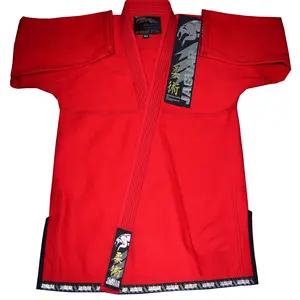 Brazilian Jiu Jitsu Gi 100% Katun Profesional BJJ Seragam Ringan Warna Merah Bjj Kimono 2023