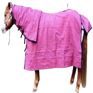 Couverture pour cheval en toile de haute qualité de 24 oz, longue, pour l'hiver, doublée de laine, imperméable, pour une utilisation en extérieur - Product Image 1