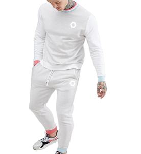 Coton survêtements logo personnalisé hommes costumes en gros blanc costumes de jogging de sport en cours d'exécution gym polyester - Product Image 3