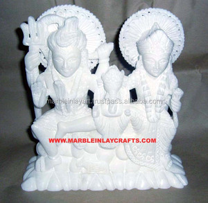 Natural Marble Lord Shiv Parivar <b>Statue</b> Handmade Standard Size Crafted Sitting On Marble Blessing of Lord Shiv ji for Home. - Product Image 4