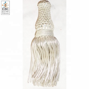 Grossiste en dentelle à franges et à glands en fil métallique doré, garniture à glands en fil métallique doré personnalisée OEM, textile décoratif - Product Image 6