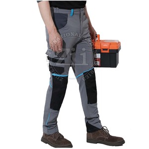 Pantalones cargo de algodón ligeros y cómodos para hombre, estilo informal de cintura media con características transpirables, patrón recto de bajo precio - Product Image 4