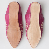Chaussures pour femmes en cuir marocain fuchsia faites à la main, style paléo chic, légères, doublure en cuir véritable, semelle extérieure anti-odeur, résistantes à l'usure, luxe