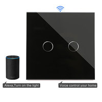 Sonoff — commutateur intelligent, appareil pour luminaire, fonctionne avec le WiFi en verre, avec PCB, accessoires de maison