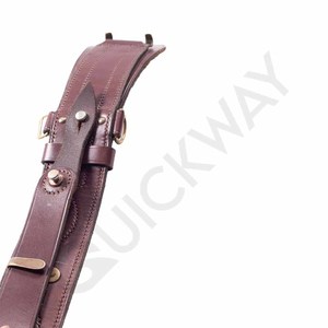 Ceinture en cuir Sam Browne avec bandoulière, noir / marron foncé, accessoire de tenue formelle - Product Image 6