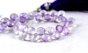 พลอยอเมทิสต์สีชมพูธรรมชาติลูกปัดรูปหัวใจเหลี่ยมเพชรพลอยสร้อยคอคุณภาพสูงเครื่องประดับหินผู้ผลิตขายส่งของแท้ - Product Image 5