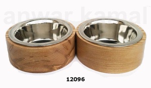 Bol en bois pour animaux, pour chien et chat, en acier inoxydable, nouvel arrivage de - Product Image 2