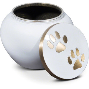 Urna para cenizas de mascotas Urnas con estampado de pata para animales Tamaño de metal Personalizado Precio al por mayor Suministros funerarios Urna Cremación para animales - Product Image 2