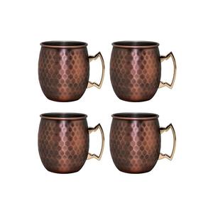 Tasse à jus de fruits en cuivre de qualité de luxe de forme ronde taille personnalisée tasse à mule de moscou pour restaurant hôtel - Product Image 3