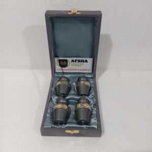 Memorial Multi-color Set <b>of</b> 4 with Velvet <b>Box</b> Keepsake <b>Pets</b> Cremation Urns <b>for</b> Funeral <b>Ashes</b> Metal Brass/Aluminum - Product Image 5
