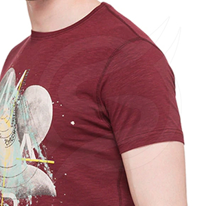 T-shirt de sport pour homme, personnalisé, décontracté, haute qualité, col rond, style vintage, logo personnalisé, quantité OEM, polyester/coton, séchage rapide - Product Image 5