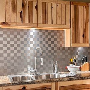 Vividtiles-Baldosas de aluminio inoxidable cepillado para pared, baldosas de Metal, revestimiento y Palo, antisalpicaduras, 10 unidades por <span class=keywords><strong>caja</strong></span> - Product Image 6