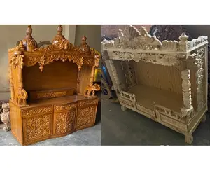भारतीय सागौन मंदिर पूजा मंदिर के लिए घर के लिए सबसे अच्छा लकड़ी के नक्काशीदार मंदिरों घर नवीनतम डिजाइन लकड़ी पूजा मंदिर/मंदिर