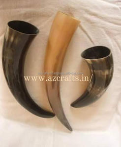 Corne à boire Viking artisanale naturelle écologique style animal corne polie - Product Image 6