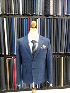 Traje de negocios ajustado a medida de lana 100% para hombre, plisado, con cremallera frontal, diseño transpirable de un solo pecho, antiestático para - Product Image 2