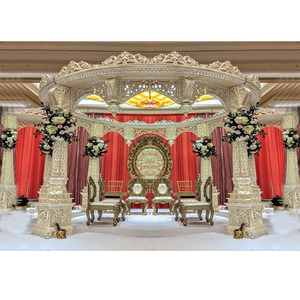 Palacio de la boda Corona Mandap Alemania Fibra India Boda Mandap Decoración Elegante Palacio de la boda Mandap Decoraciones Guyana - Product Image 1