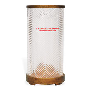 Soporte de diseño de acabado dorado de Metal, decoración de alta calidad con portavelas de luz en T de vidrio - Product Image 4