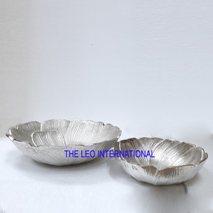 Green <b>Enamel</b> Color Best Quality Metal Decorative Fruit <b>Bowl</b> Handmade Silver Nickel Finished Aluminum Metal - Product Image 5