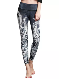 Leggings imprimés personnalisés pour femmes, pantalons de yoga de haute qualité, extensibles dans quatre sens, polyester et élasthanne écologiques, vente chaude au Bangladesh - Product Image 3