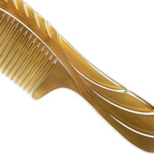 Peigne en corne de buffle naturelle de haute qualité personnalisé pour le salon et le coiffage à domicile, fabriqué à la main en Inde - Product Image 6