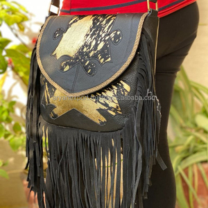 Sac à main à frange en cuir pu pour femmes, sac à bandoulière imprimé Animal - Product Image 4