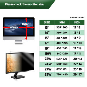 ฟิล์มกันมองหน้าจออะคริลิค วัสดุเกาหลี บรรจุภัณฑ์ขายปลีก FOB เกาหลี 2H สำหรับแล็ปท็อป เดสก์ท็อป ป้องกันการสอดแนม แสงสีฟ้า 2.5D ขนาด 13 นิ้ว ~ 32 นิ้ว เกรด - Product Image 6