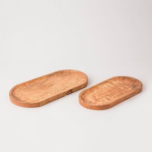 Bandeja redonda de madera para comida, plato de madera para decoración de mesa, alta calidad, superventas - Product Image 2