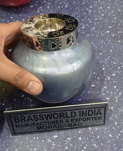 ความเป็นเลิศทองเหลืองชาแสงสัตว์เลี้ยงสีม่วงเผาศพอุปกรณ์ศพโกศโดย Brassworld อินเดีย - Product Image 5