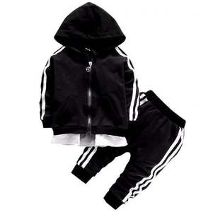 Offre Spéciale survêtements à bandes latérales unies à prix d'usine de haute qualité en polaire pure la plus vendue pour enfants - Product Image 1