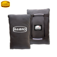 Bouclier de frappe professionnel en cuir de vachette lourd et cuir synthétique PU pour l'entraînement de MMA, arts martiaux et boxe, avec logo personnalisé imprimé Saibro/OEM