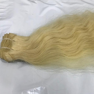 Vierge indienne du sud de l'Inde Temple cheveux Machine Double Wefted extensions de cheveux humains 613 couleur blonde pas de perte - Product Image 1