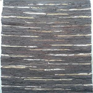 Petits tapis de cuisine personnalisés, nouveaux accessoire de porte en cuir tissé, chiffon multicolore en cuir chindi, pour sol, pour la maison, tendance - Product Image 4