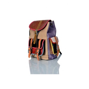 LW Mujer 2023 Estilo bohemio Color caramelo Mochila de cuero puro Resistente al agua Moda de tendencia con característica nacional - Product Image 3