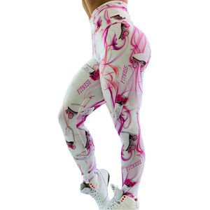 Mallas de cintura alta con logotipo personalizado para mujer, para Yoga, venta al por mayor, 2021 - Product Image 2