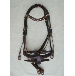 LLT Brida de cuero genuino estilo western para caballo con diadema de cristal multicolor ondulado para proveedores de tamaño Full-Cob - Product Image 1