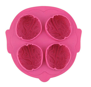 BI08 Khay Đá Silicon Hình Não Khuôn Bếp Bar Đồ Uống Trang Trí Gia Đình Diy Silicone Bốn Kết Nối Nướng Não M - Product Image 5