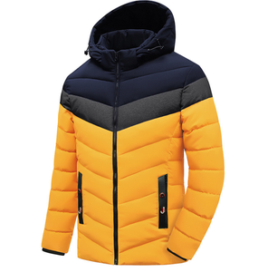 Vestes rembourrées pour hommes, blouson d'extérieur, bouffant, bulle, bombardier, avec fermeture éclair, couleur contrastée, pour garçons - Product Image 1