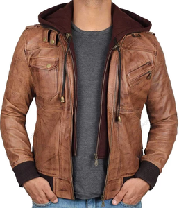Chaqueta de cuero personalizada para hombre, chaqueta de cuero Pu a prueba de viento, elegante, superventas - Product Image 6
