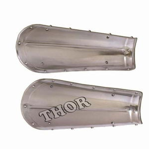 Leg Guard Armor ชุดฮาโลวีนยุคกลาง,การ์ดขาทำจากหนังสีเงิน - Product Image 2