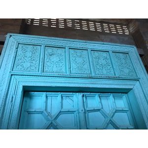 ประตูโบราณในไม้เนื้อแข็งสักสำหรับบ้านไร่ตกแต่งวิลล่าหรูหราและประตูสำหรับบ้านที่จะใช้เป็นประตูภายใน - Product Image 6