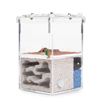 Maison d'éléphants classique en plastique transparent confortable et écologique, accessoires et fournitures pour fourmis, 9x9x14cm, toutes saisons