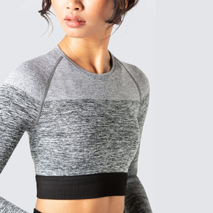 Vêtements de fitness pour femmes OEM, haut court en coton mesh de haute qualité avec designs personnalisés - Product Image 4