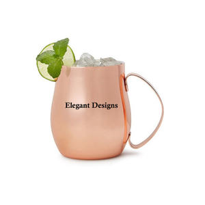 Haute qualité écologique luxueux cuivre bière tasse Table Top Moscou Mule tasse forme ronde Vintage cuivre bière tasse - Product Image 6