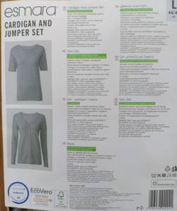 Excedentes de prendas de marca: Conjunto de suéter y jersey de punto con cuello en V y manga larga para mujer, stock de Bangladesh. - Product Image 3