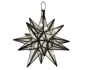 Colgante de Metal con forma de estrella Morava para decoración de boda, farol hecho a mano marroquí de cristal transparente, de la mejor calidad - Product Image 1