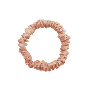 Scrunchie de seda pura de alta calidad, tela de seda 100% en rosa, 1cm - Product Image 1